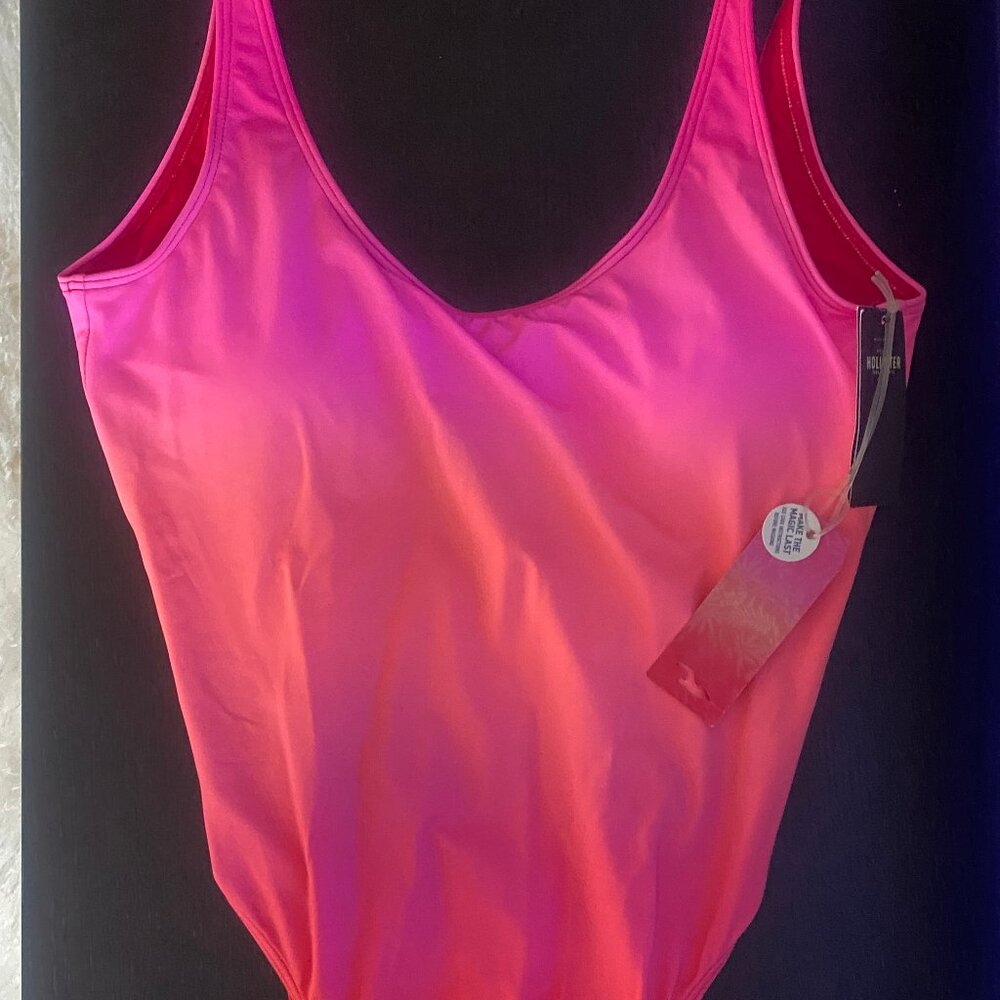 Hollister One Piece Swim Pink Red Size M